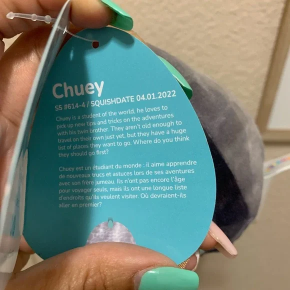 Chuey the Dinosaur 5” Squishmallow - Picture 4 of 4